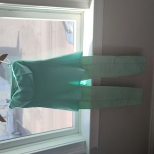 Green strapless/ stretchy pants